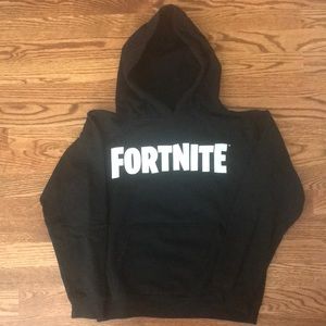 Boys black Fortnite hoodie medium